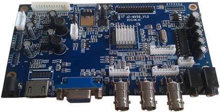 LH-MV59支持接口：3CVBS/1VGA/1HDMI,1CVBS输出,USB 全高清解码-LH-MV59工业驱动板