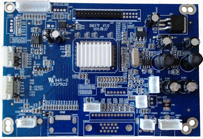 2路CVBS信号输入,1路VGA,1路HDMI/DVI,1路YPBPR,2路USB,1路CVBS输出-LH37F工业驱动板