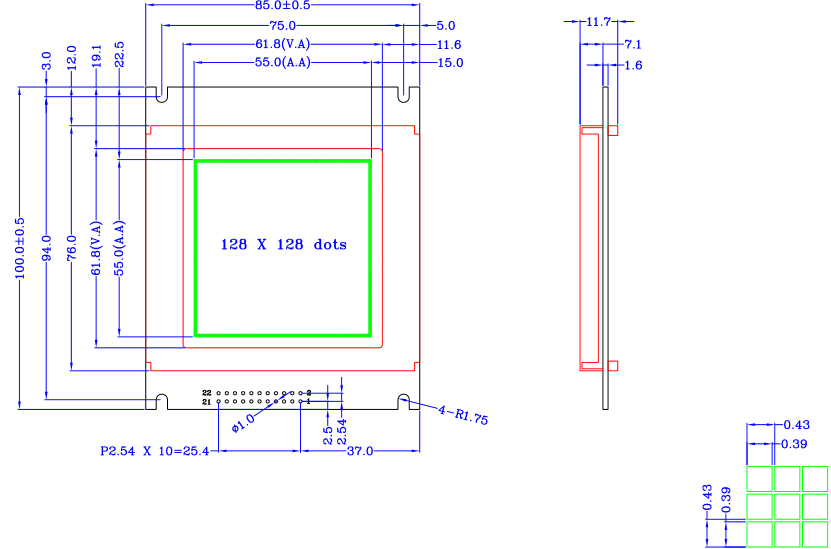 LCD128128C