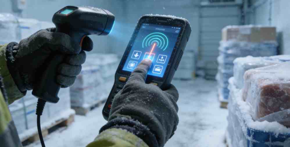 冷库叉车扫码枪-30℃闪屏问题分析与耐低温TFT-LCD液晶屏解决方案