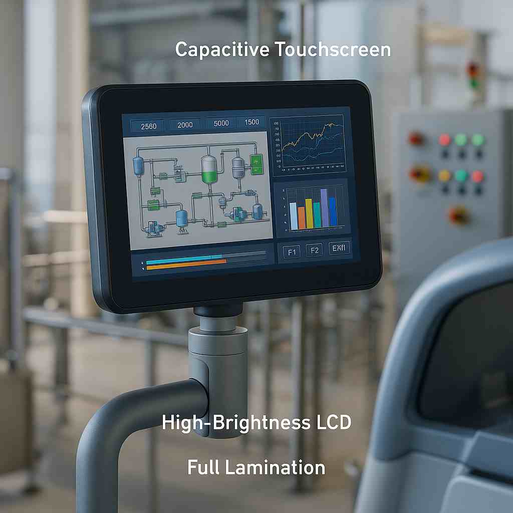 高亮工业液晶屏应用于温室环境控制设备的阳光下可读解决方案