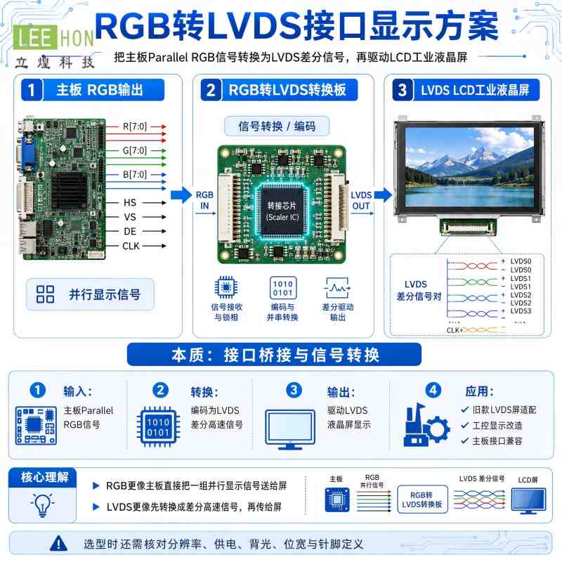 LCD工业液晶屏Parallel RGB和LVDS一样吗?工业屏接口选型解析 LCD工业液晶屏Parallel RGB和LVDS一样吗?工业屏接口选型解析