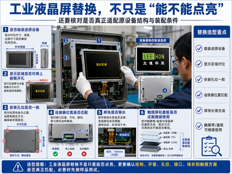 LCD工业液晶屏外形尺寸不同可以替代吗? LCD工业液晶屏外形尺寸不同可以替代吗?
