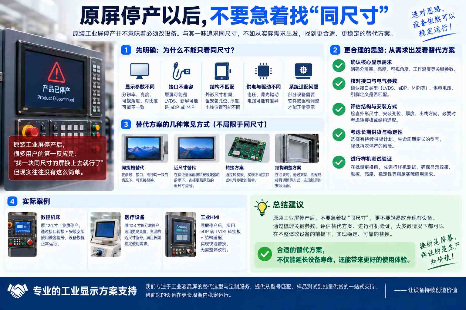原装LCD工业屏停产以后,真的只能改设备吗? 原装LCD工业屏停产以后,真的只能改设备吗?