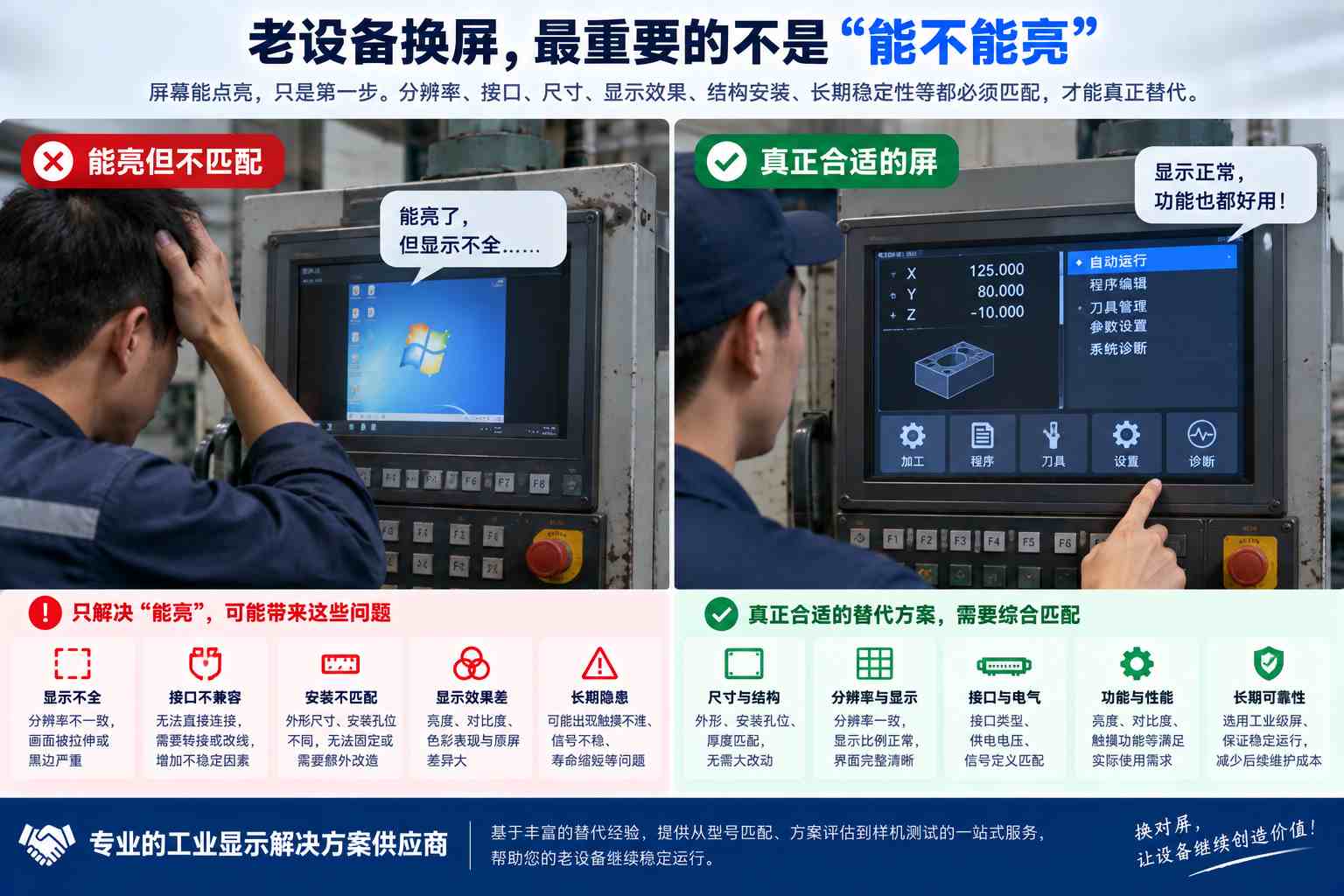 原装LCD工业屏停产以后,真的只能改设备吗? 原装LCD工业屏停产以后,真的只能改设备吗?