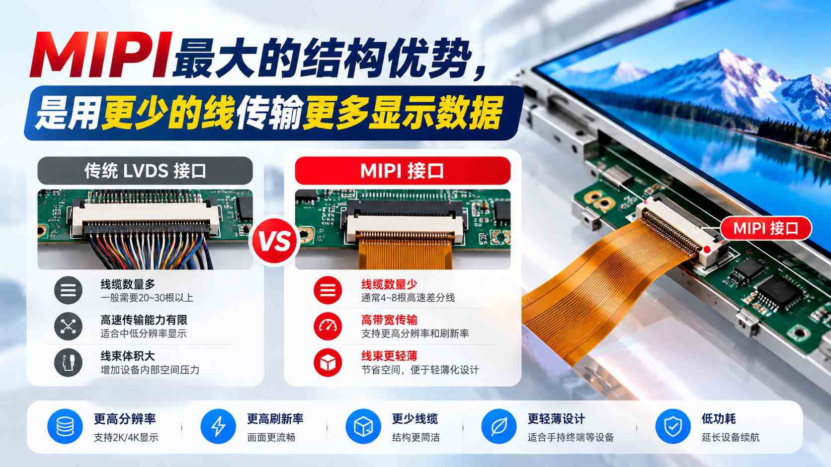 手持终端LCD液晶屏为什么越来越多使用MIPI接口? 手持终端LCD液晶屏为什么越来越多使用MIPI接口?