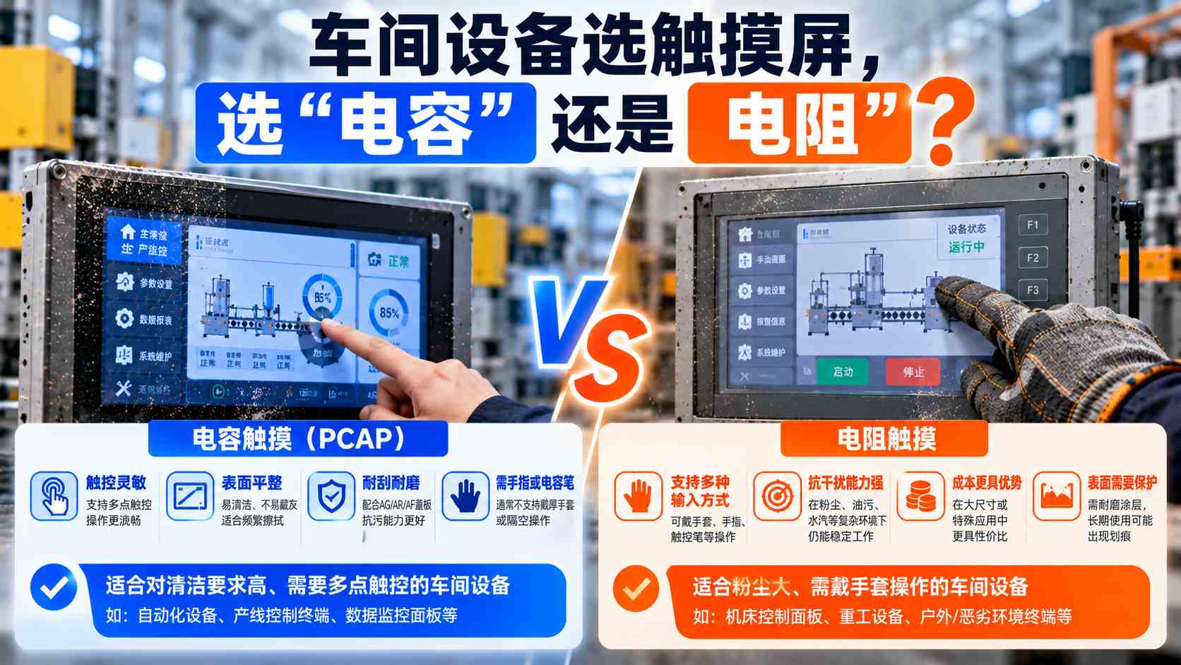 车间设备LCD液晶屏容易积灰,触摸方案应该怎么选? 车间设备LCD液晶屏容易积灰,触摸方案应该怎么选?