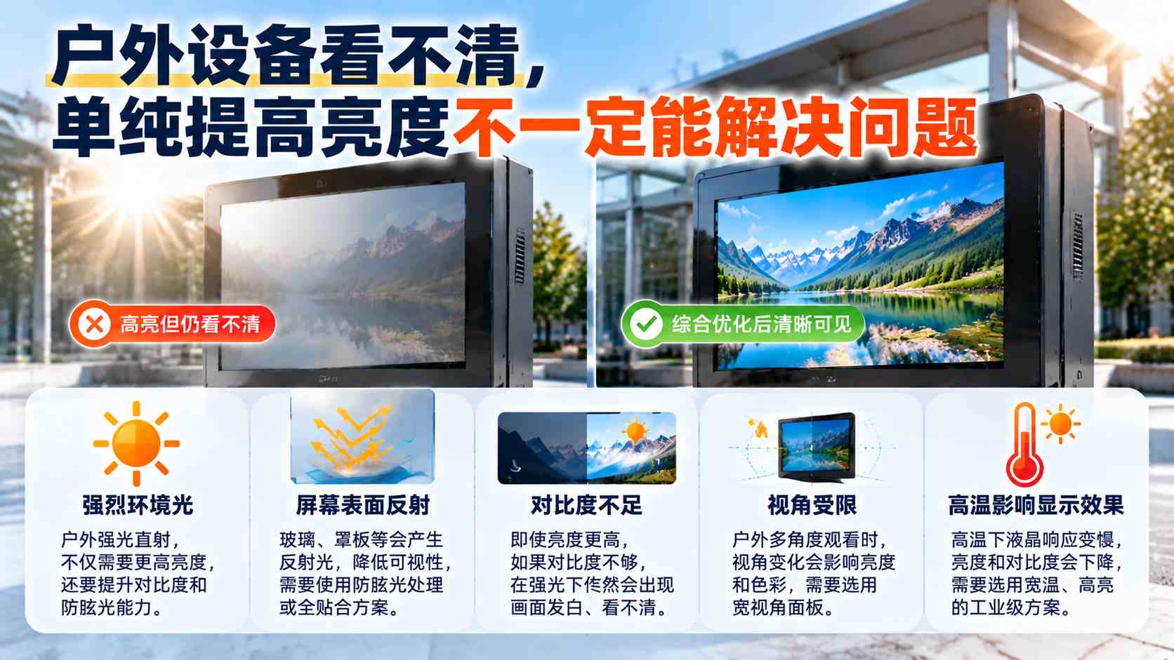 高亮液晶屏功耗为什么更高？户外设备选型要注意什么？