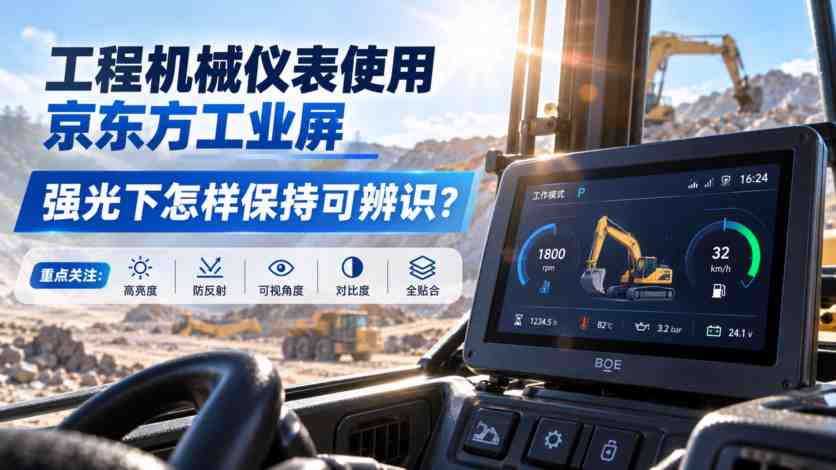 工程机械仪表使用京东方工业屏,强光下怎么保持可辨识？