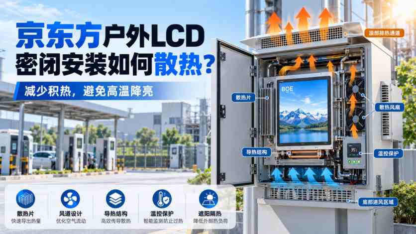 京东方户外LCD密闭安装如何散热?避免高温降亮 京东方户外LCD密闭安装如何散热?避免高温降亮